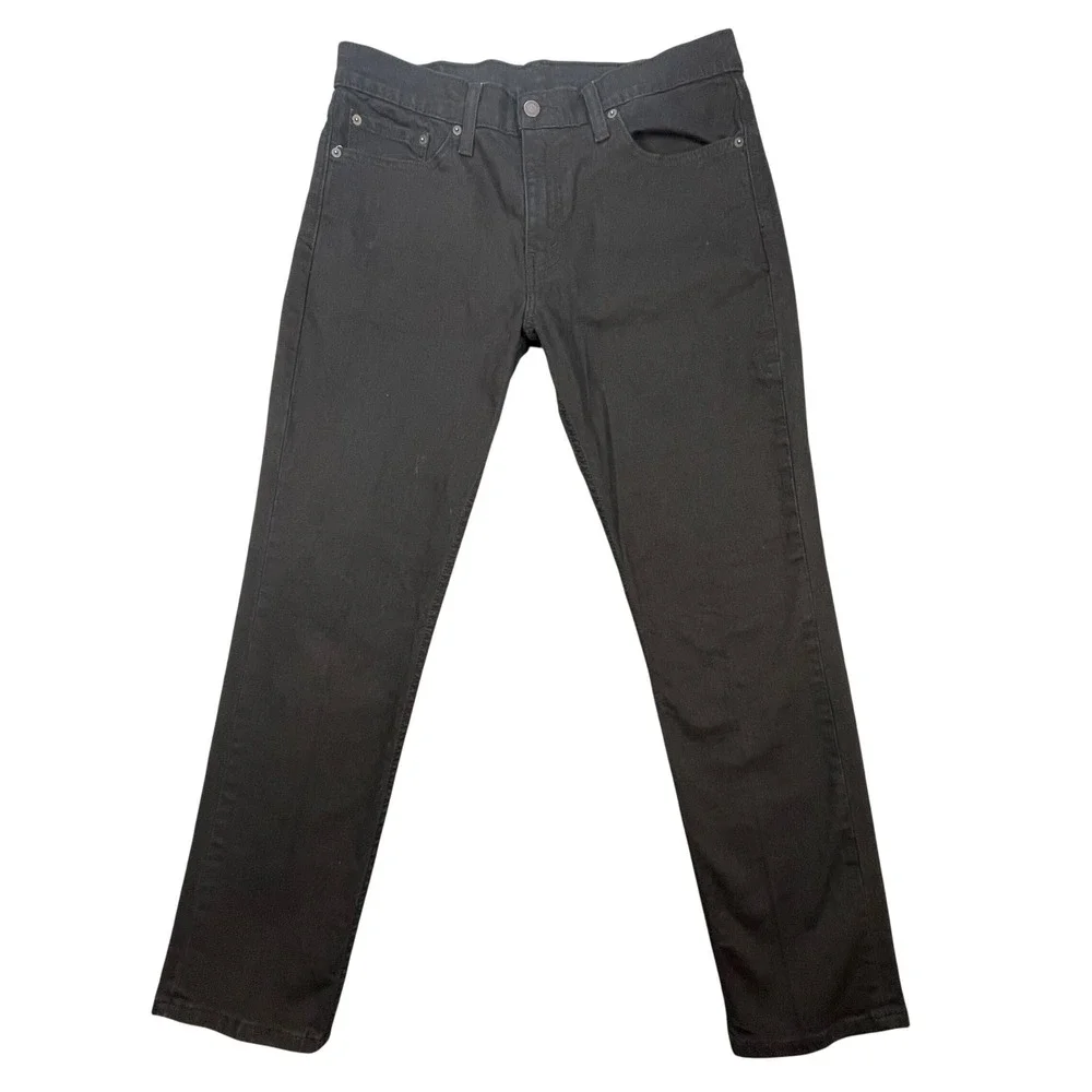 Levi's Black 511 Slim Fit Stretch Classic Five Pocket Denim Jeans Mens 33x30